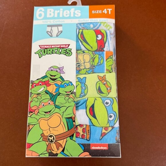 NWT Boy's Teenage Mutant Ninja Turtle Briefs 4T - Picture 1 of 3